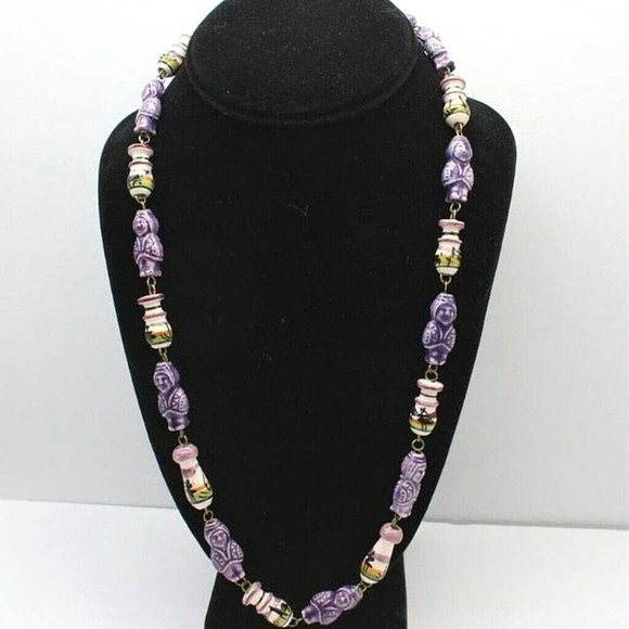 Vintage Peruvian Jewelry - Vintage Peruvian Ceramic Necklace
